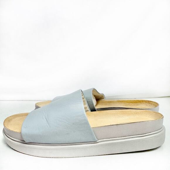 Vagabond Shoemakers Light Blue Erin Leather Slides Sandals Size 37/ US 6.5 - Picture 4 of 7